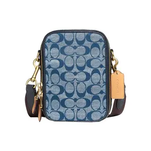 COACH Stanton 13 Mini Crossbody Bag with Jacquard Print and Leather Accents for Men