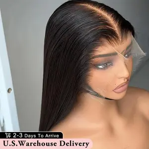 40 50 Inch 13x6 Bone Straight HD Transparent Lace Frontal Wig 250 Density Lace Front Human Hair Wigs 360 Full Lace Wig For Women