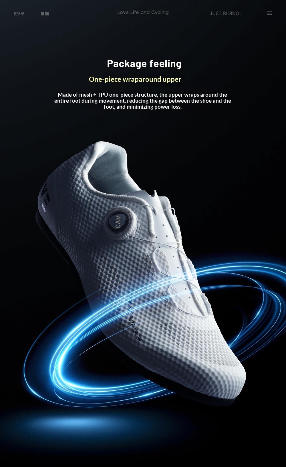 EVR New Cycling Shoes – Unlockable Design, Comfortable & Breathable, Unisex Road Bike Gear, Competition Level (Item No.: WS01)