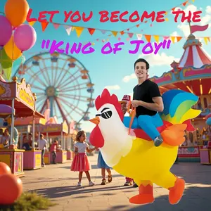 Adult Rooster Flamingo Cosplay Inflatable Costume Animal Anime Dress Suits Carnival Halloween Party Costumes for Man Woman - Cute Style, Knit Fabric, Polyester Main Material, Anime Theme