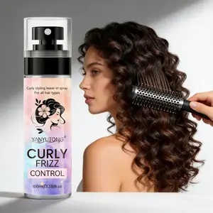 100ml Curly Hair Styling Leave-in Spray | Anti-Frizz, Frizz Control & Repair | 2-in-1 Styling & Nourishing | Shiny Soft Curls | All Hair Types | Haircare | Curly Hair Products