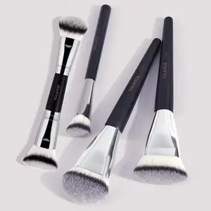 Maange 4-Piece Makeup Brush Set, Foundation Brush, Blush Brush, Loose Powder Brush, Concealer Brush, Ideal for Home and Travel