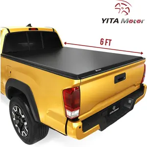 [Fits 2005-2015 Toyota Tacoma] 6 Ft Bed, Soft Tri Fold Truck Bed Tonneau Cover