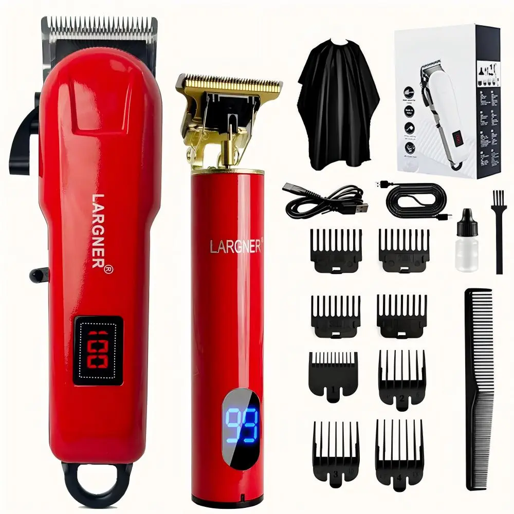 Professional Haircut & Trimming Kit, Wireless Electric Rechargeable Clipper, Advanced Beard Trimmer for Men, Painted Shell Design