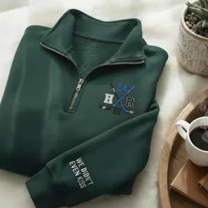 Team Hollanov Embroidered Sweatshirt, We Didn't Even Kiss, Hollander Rozanov Hockey Sweatshirt, Hockey Romance Unisex LGBT, Hockey Fan Gift Sweatshirt