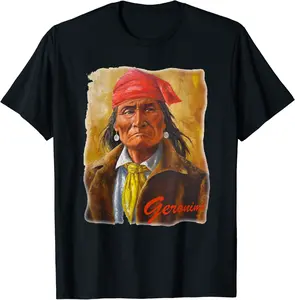 Geronimo Apache Warrior Native American T Shirt - Silviamo Shop 39B07PH9V66B