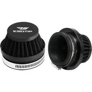 55MM Motorcycle Air Intake Filter-Universal Carburetor Air Filter Cleaner for Dirt Pit ATV, SSR, TTR Bikes - Breather Filter for Many Different Carburetors (Black 55MM)