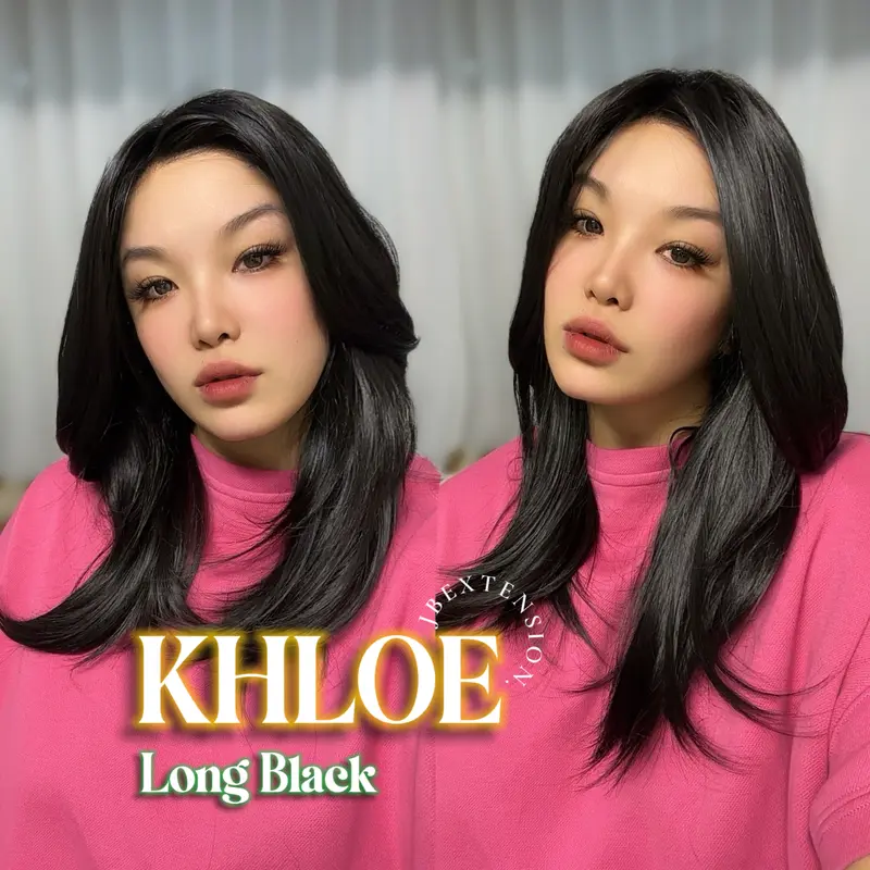 JBEXTENSION 18 Inches Brown Pre-Cut Snowflake Lace Frontlace Glueless Women Fashion Wig KHLOE LONG【PERMATEASE】【BENDY EAR TABS】