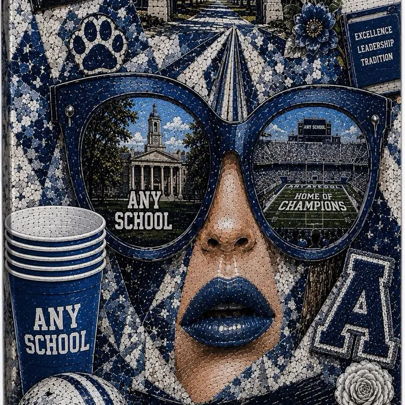 TIMING IS EVERYTHING -  Mixed Media College Canvas/ Dorm DecorCollege Mixed Media Canvas. Every piece is custom and personalized vintage woman  Theme and Graduation- Fully Customizable add name, college,grad year, colors