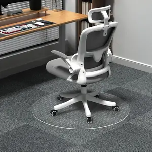 Non-Slip Office Chair Mat for Carpet, 35 x35Inches Clear Plastic Desk Mat for Rolling Chairs,  and Oil-Resistant, Anti- Mat for Standing Desk