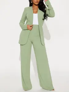 Payin' It Forward Wide Leg Pant Set - Sage
