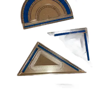 Math kit - compass, protractor, stencil, angles, geometry Metal Metal Plastic