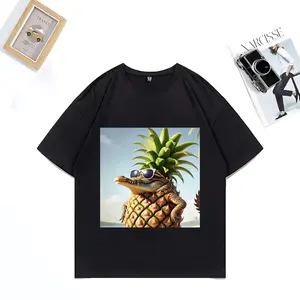 Italian Brainrot Meme T-Shirt Men Funny Cool Pineapple crocodile vintage T shirts short sleeve Cotton Unisex comfort color shirts