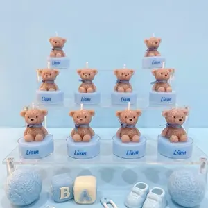 PACK Cute Bear Candles Baby Shower Favors Everyone Loves Perfect for Decor