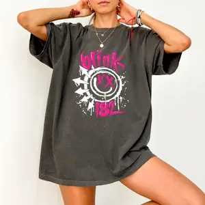 Comfort Colors Blink 182 T-shirt, Smile Face T-shirt, Retro Smile Face Shirt, Cute Smile Shirt, Blink 182 Rock Shirt, Trendy T-shirt