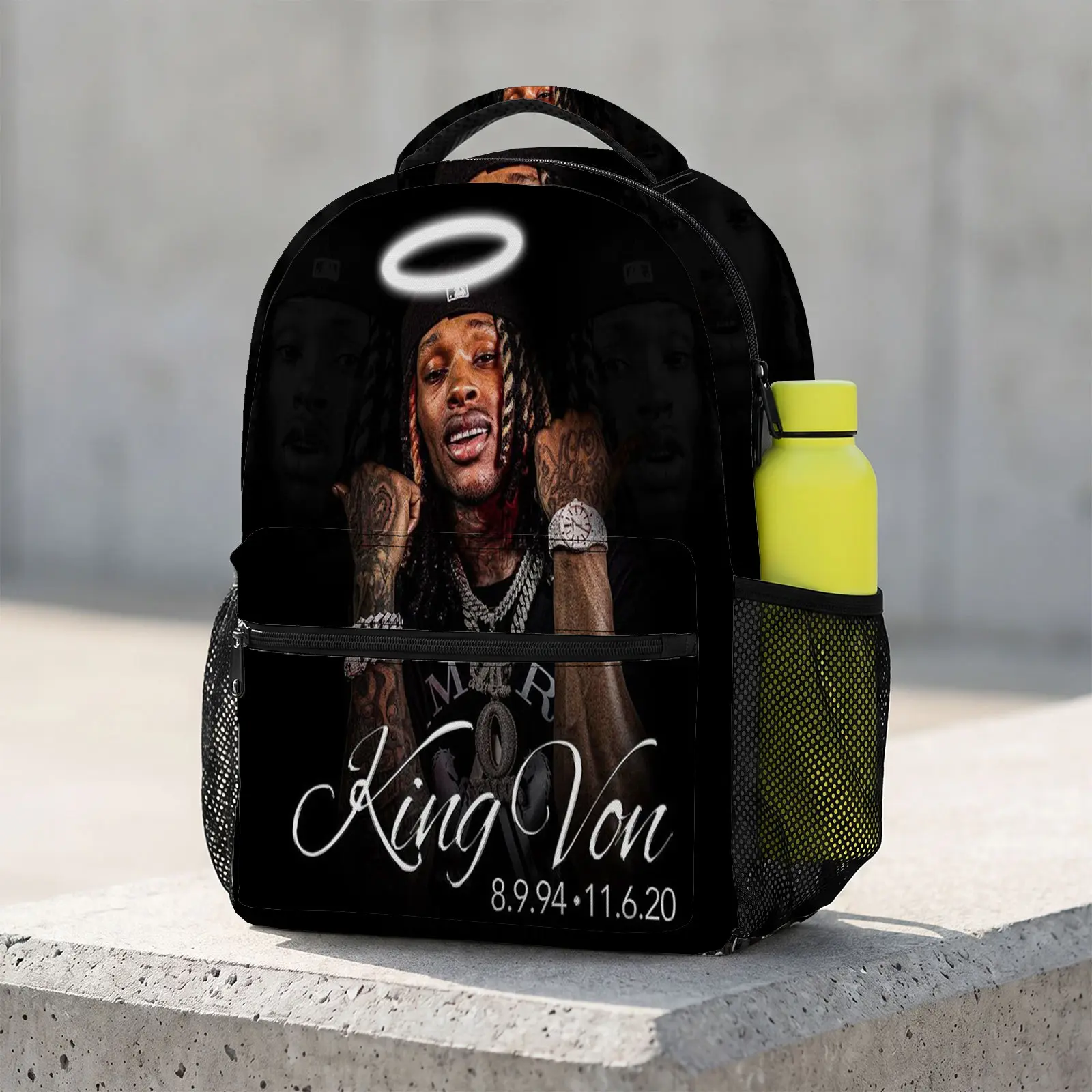 King-Von Cartoon Animal Backpack for Students, High-Capacity with Laptop Sleeve, Easy-Clean Material, Comfort Padded Print, Anti-Slip Lightweight, Adds Fun Vibe, Generous Size & Depth, Smooth Glide Zippers, One Size