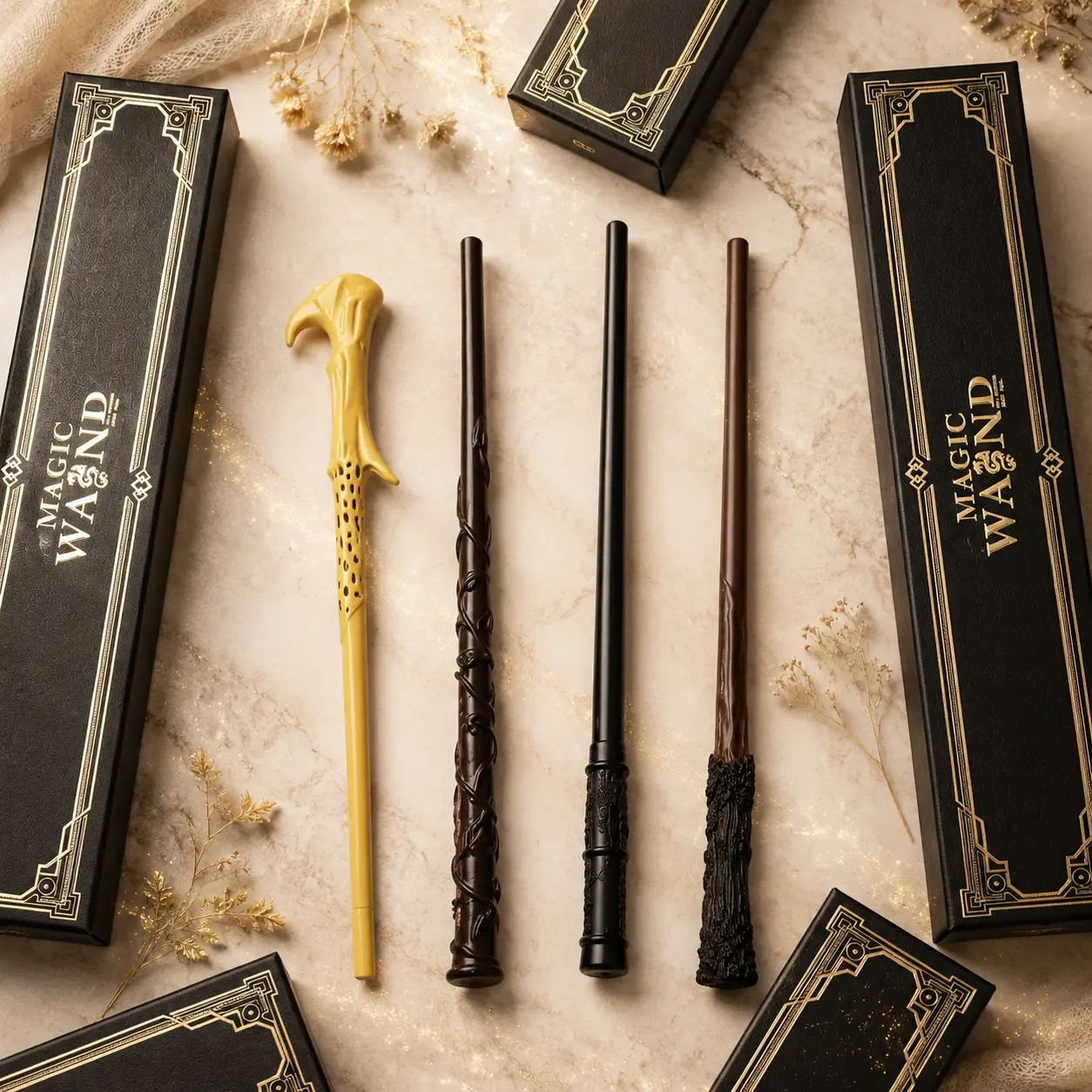 Premium Wizarding World Replica Magic Wand, Dumbledore Props, Halloween Role Play Costume Tool, Magic Acrobatics Equipment Accessory
