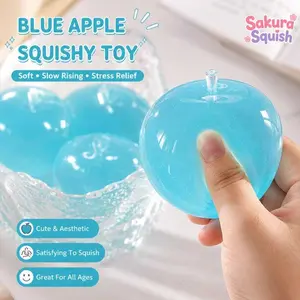 Kawaii Apple Squishy Toy: Stress Relief Fidget Sensory Desk Decor ASMR Grab Bag