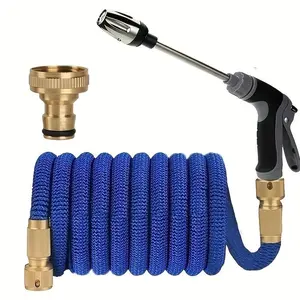 Multifunctional Garden Hose, Durable Rubber High Pressure Hose with Universal Thread, Suitable for Car Washing & Irrigation