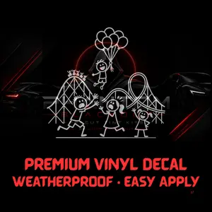 #211 Roller Coaster Family Decal