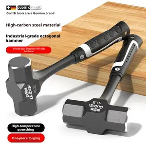 Octagonal hammer, square head iron hammer, sledgehammer, heavy hammer head, large-sized wall breaking and demolition tool, mason's hammer, two-handed sledgehammer