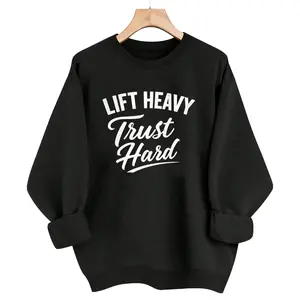 Heavy Lift Powerlifting Sweatshirt – Casual Long Sleeve with Bold Distressed Design