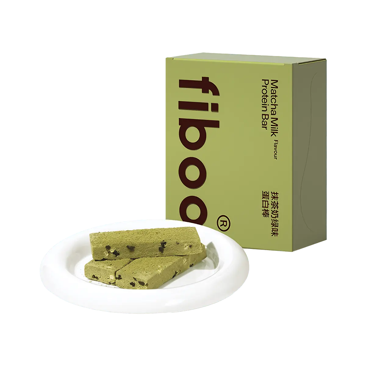 FIBOO High Protein Snack Bars 6 Pack Matcha Green Tea Low Calorie Meal Replacement FIBOO High Protein Snack Bars 6 Pack Matcha Green Tea Low Calorie Meal Replacement