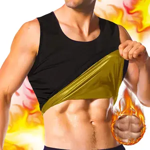 Sauna Shirt for Men, Short Sleeve Sauna Suit, Sweat Body Shaper Mens Sauna Vest Gym Exercise Tank Top Workout Clothes Athletic Techwear Fitness Outfit Gymwear Fitness Outfit Gymwear