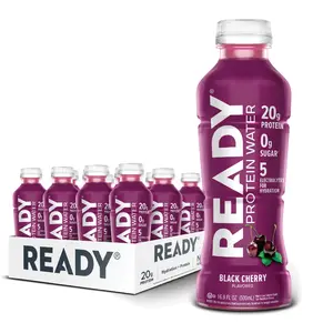 Ready Protein Water - Black Cherry, 12 Pack - 20g of Protein