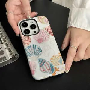 Luxury Seashell Conch Burgaburga Phone Case for iPhone Series, Dual Layer Protection, Durable & Stylish Design, Perfect Fit Cases