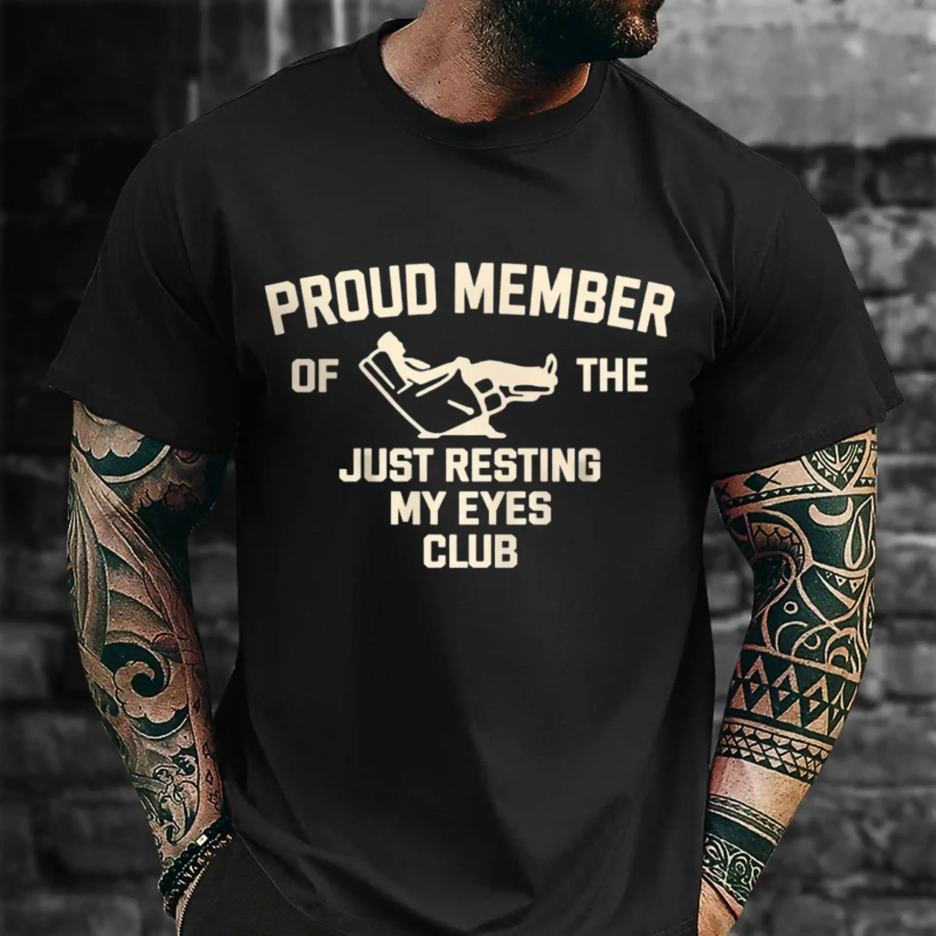 Proud Member Just Resting My Eyes Club T Shirt Hoodie Sweatshirt Funny Dad Joke Shirt Lazy Humor Tee Gift for Men Husband Grandpa Sleep Joke Shirt