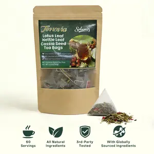 Solumis Herbal Anti-Inflammatory Green Tea is a blend of lotus leaf, cassia seeds, and nettle leaf. This healthy, caffeine-free tea offers a refreshing and soothing taste. everyday