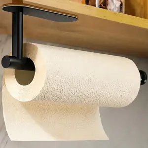 Small Space Organizer, Wall-mounted Punch-free Paper Towel Holder, Tissue Dispenser, Space-saving Kitchen Organizer, Stainless Steel Roll Paper Organizer Storage Holder, Home Organizers for Kitchen & Bathroom, Bathroom Organizing Accessories