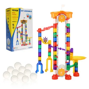 Summervibes VEVOR Marble Run Set, 153 PCS with Motorized Elevator, with 30 Plastic Marbles, Marble Maze Building Block Brain Game, Educational Learning Race Track STEM Toys, for Kids, Boys, Girls Ages 3+ Years