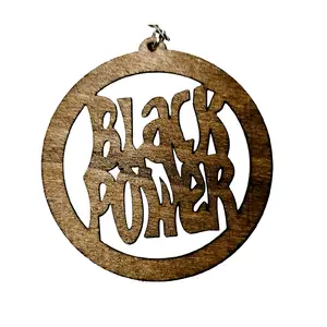 Black Power Wood Earrings