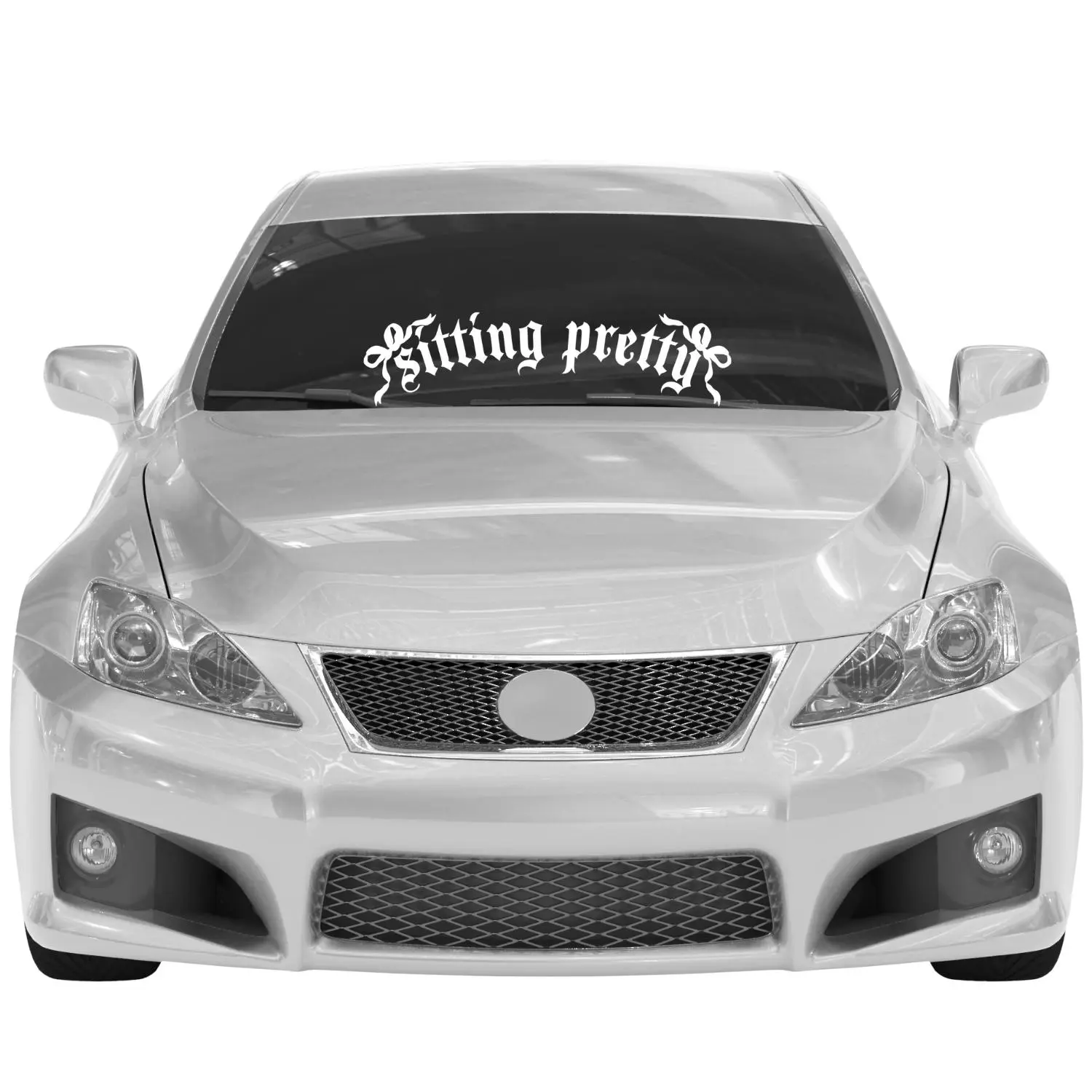 Sitting Pretty 23.5x6 in Universal Automotive Decals - Weather-Resistant, Easy-Apply Vehicle Decor to Personalize Exteriors, Decals for Vehicles, Cars Accessories