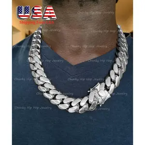Never Fade! High Polish Silver Stainless Steel Soild Huge Cuban Link Curb Necklace Chain With Copper Clasps Mens Rock Hip Hop Jewelry