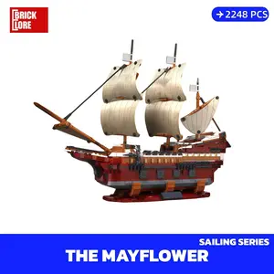[BrickLORE](SHIP FREE) The Mayflower Boat Bricks 2284pcs 23*21*18cm GIFT