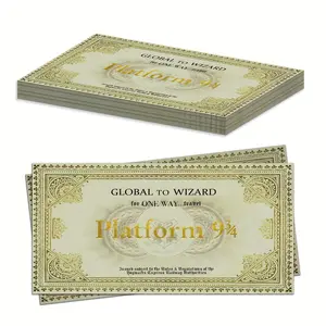 10Pcs Train Ticket Platform 9 3/4 Cards , Magical Birthday Party Decorations Magical Theme ,9 3/4 Cards for Wizard Party Decoration Wizard Party Favors, Wizard Celebration