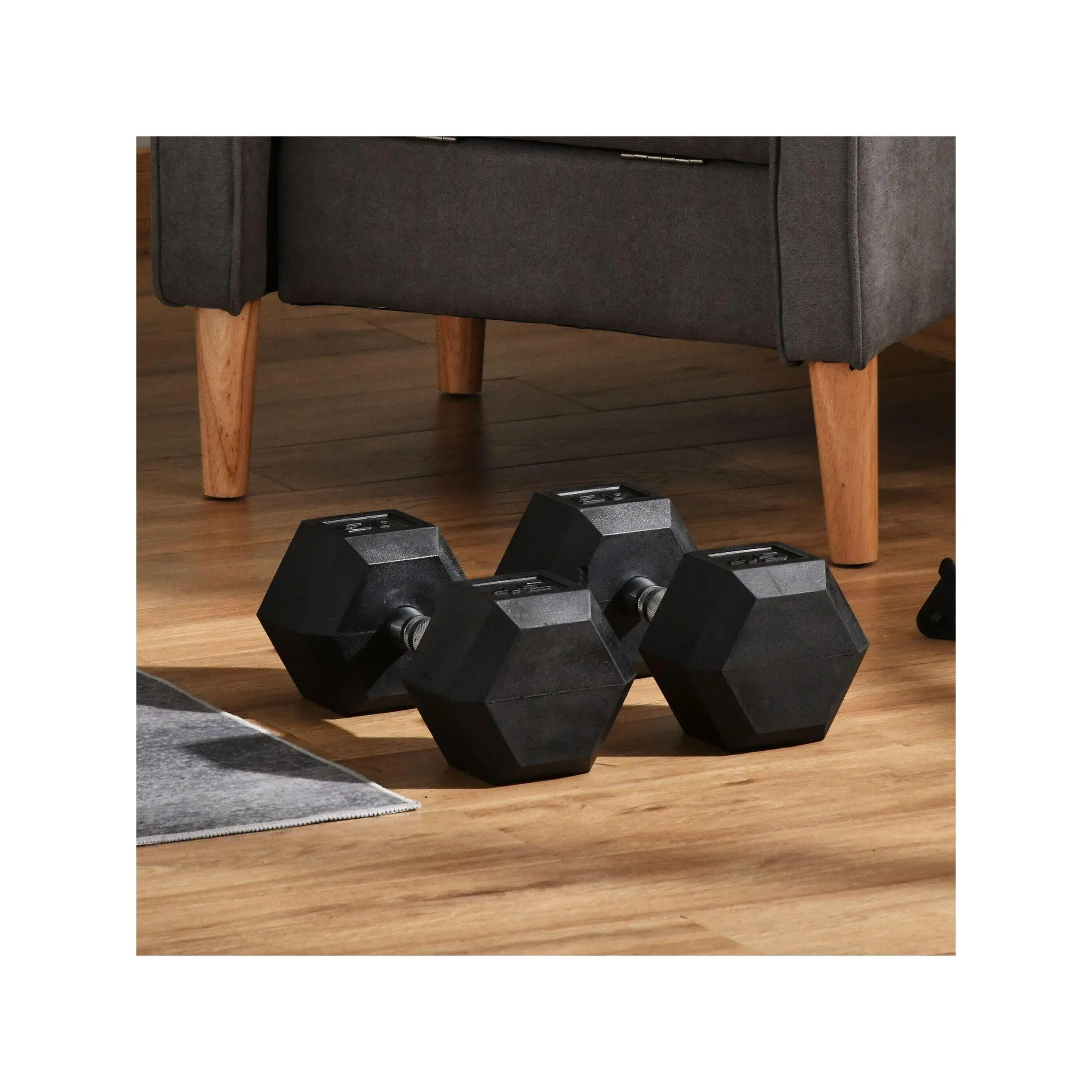 Sports season  Soozier 45lbs Single Dumbbell Weights Set in Pair for Home Gym Cardio Exercise