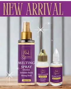 BQUEENS Wig Install Kit - Strong Hold, Invisible Finish, Lace Glue, Gentle Lace Glue Remover, Waterproof & Humidity Resistant, Ideal for Wigs, Frontals, & Lace Closures