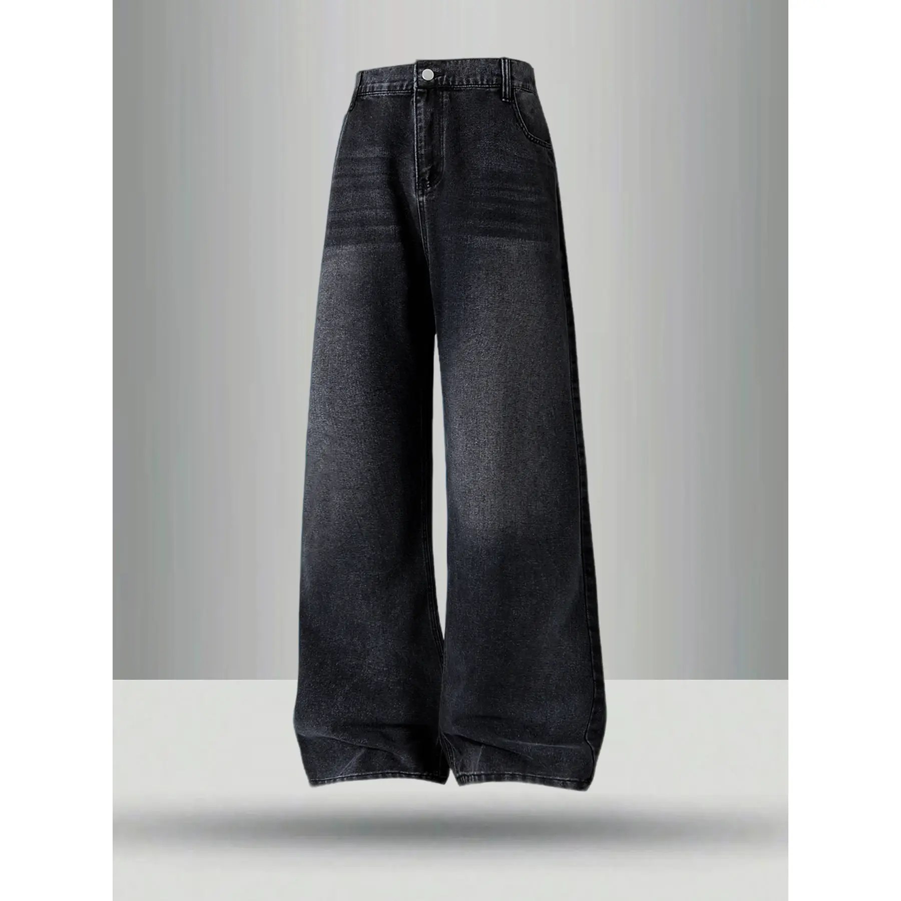 2-Pack Men's Baggy Wide Leg Jeans, Loose Fit Washed Denim Pants, Casual Streetwear Oversized Straight Leg Jeans, Vintage Hip Hop Jeans for Men 2-Pack Men's Baggy Wide Leg Jeans, Loose Fit Washed Denim Pants, Casual Streetwear Oversized Straight Leg Jeans, Vintage Hip Hop Jeans for Men