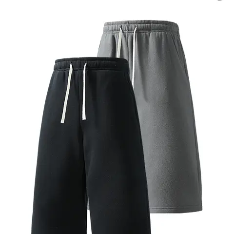 2-pack men’s summer casual athletic shorts, 7/8 length, loose straight fit, skin-friendly breathable fabric