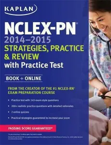 USED Book - NCLEX-PN 2014-2015 Strategies, Practice, and Review with Practice Test: Book + Online (Kaplan NCLEX-PN Exam) by Kaplan (Paperback) - english