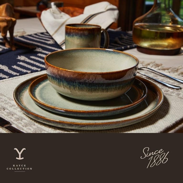 {AUTHENTIC} Yellowstone 12-Piece Ceramic Dinnerware Sets - variations yellowstone  dinnerware plate  bowl