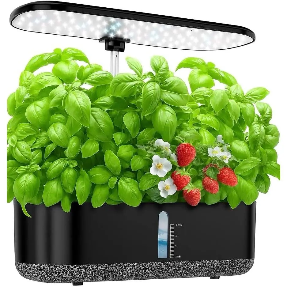 Large Hydroponics Growing System 14 Pods, Indoor  Garden with LED Grow Light, 5L Water Tank, Hydroponic Grow Kit with 3 Auto-Timers, Rotatable Light Panel, Spring Gardening Kit Gifts for Women Men