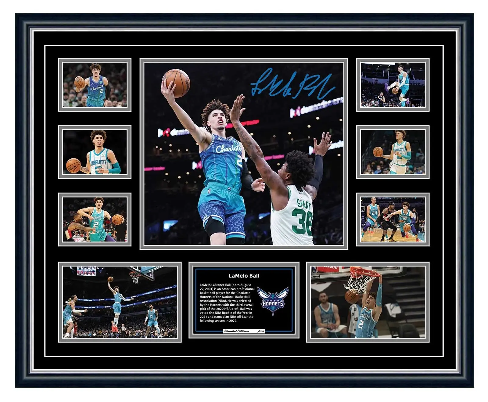 Lamelo Ball Charlotte Hornets Signed Photo Poster Limited Edition ( Unframed - Print Only )
