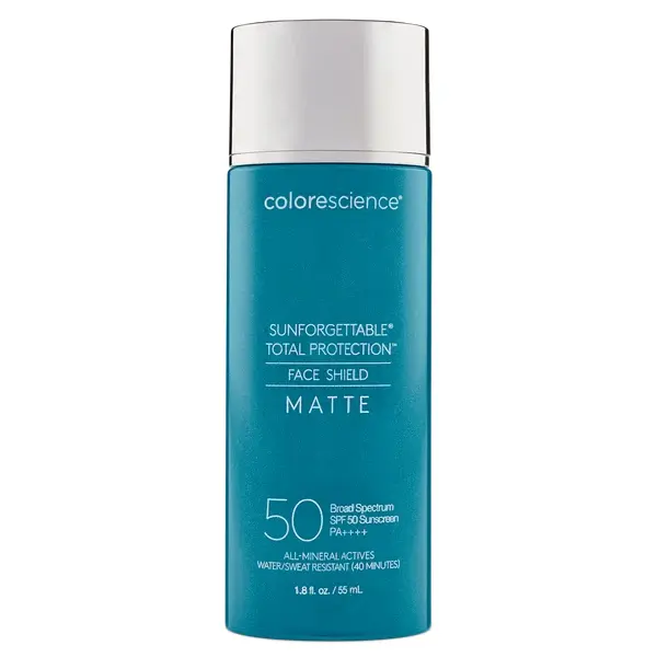 Colorescience Sunforgettable Total Protection Face Shield Matte SPF 50 Broad Spectrum Water Sweat Resistant 40 Minutes 55 mL
