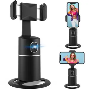 Auto Face Tracking Tripod 360° Rotation, No App, Face Tracking Selfie Stick Phone Camear Mount Holder for Live Vlog Streaming Video YouTube TIK Tok