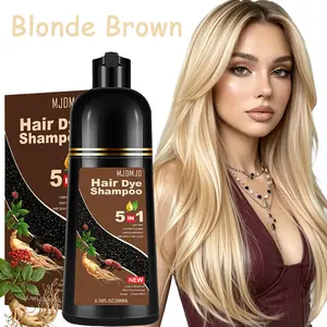 Dark Chocolate 5-in-1 Hair Dye Shampoo, 200ml – Herbal Formula for Gray Coverage, Semi-Permanent Color, Moisturizing & Nourishing, Instant Hair Color for Women & Men, Easy Home Use, Travel-Friendly & Convenient